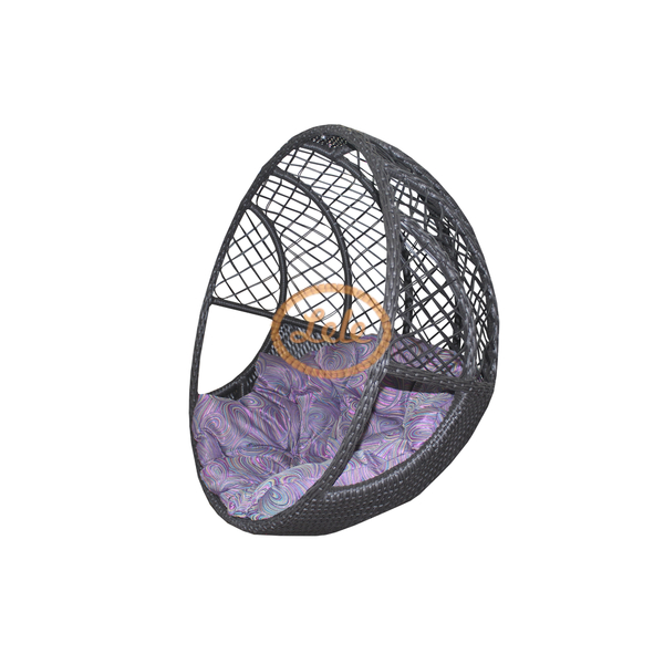 Кресло подвесное  из искусственного прута плетение ромб