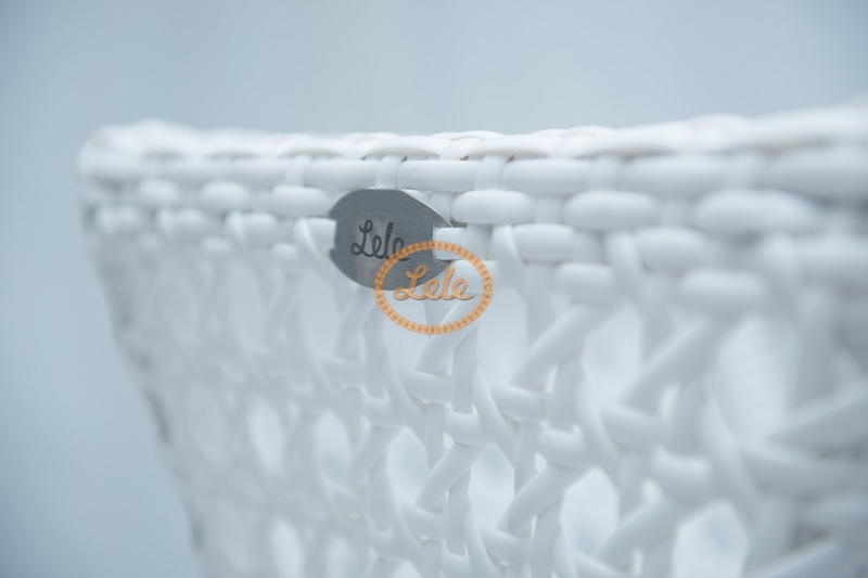 Комплект для отдыха из искусственного ротанга Амелия ажурное плетение  цвет белый