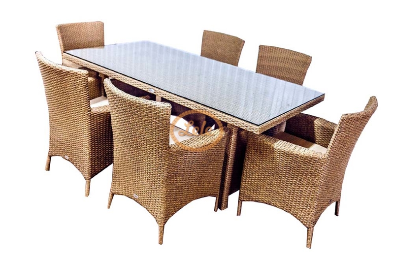 Комплект столовый на 6 персон из искусственного ротанга  Фрателли   