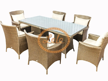 Комплект столовый на 6 персон из искусственного ротанга  Ницца  